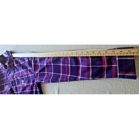 NWOT Authentic Men's Adidas x Korn Heavy Duty Plaid Flannel Overshirt (M) - Picture 14 of 16
